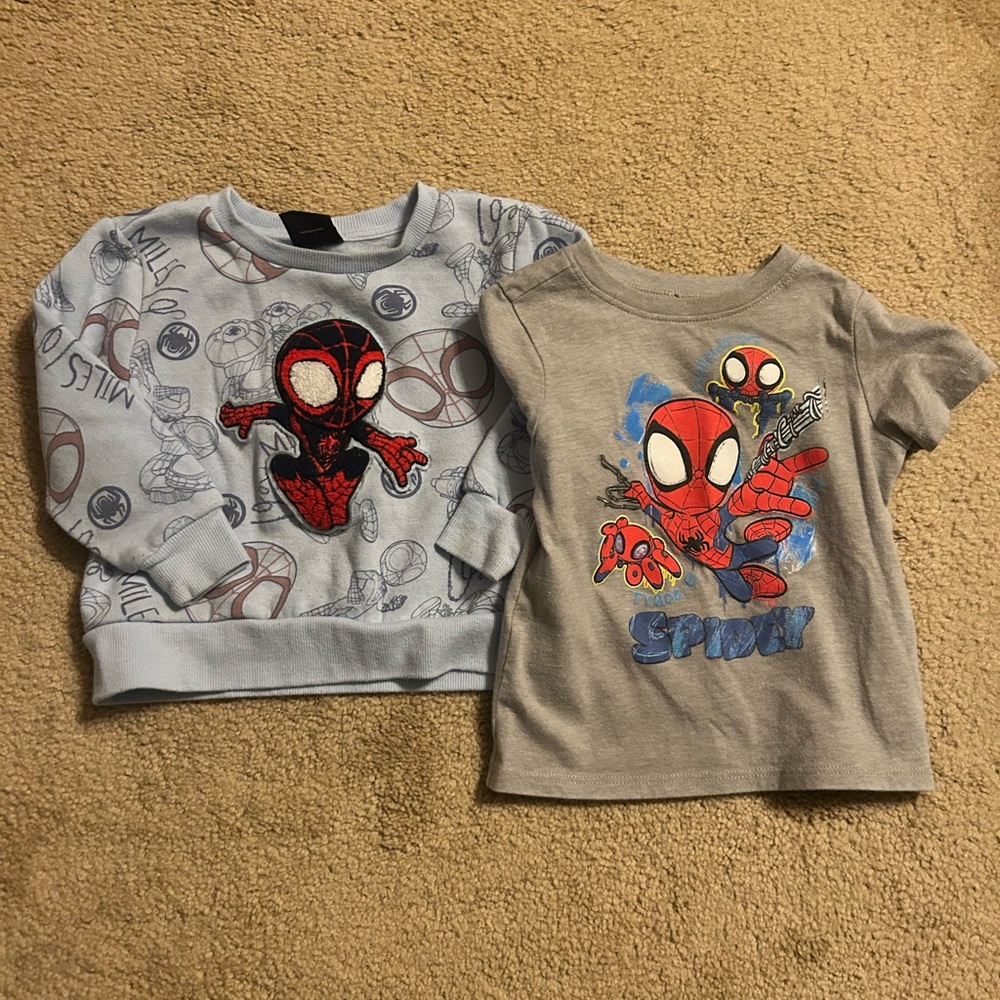Spider-Man Kids Shirt Set - Gray and Blue